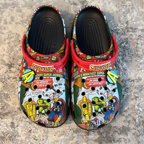 CROCS Other - Marvel CROCS Superhero comic with Red Strap